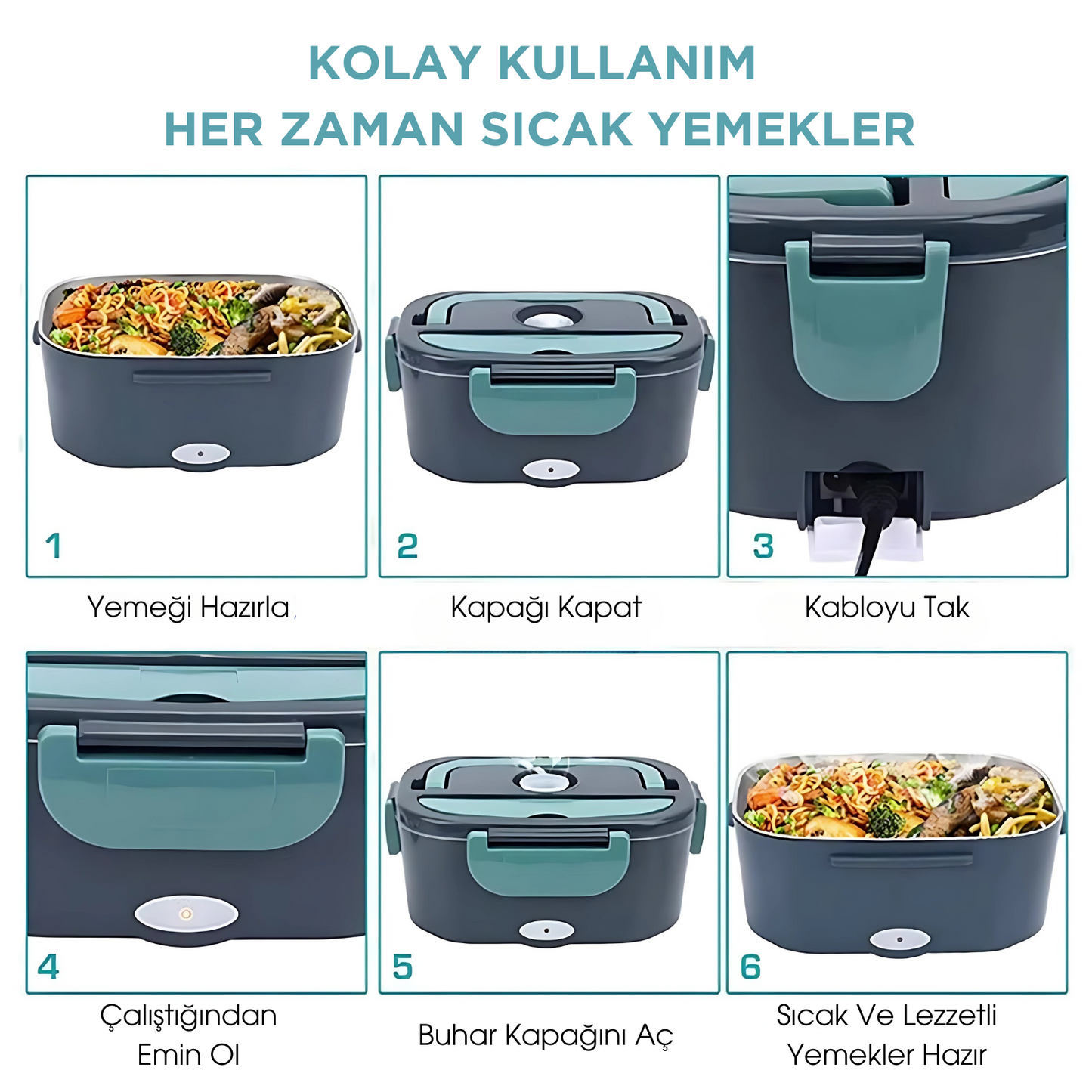 Vanilora Elektrikli Yemek Kabı 1.5 lt 60W ( Taşıma Çantası Hediye)